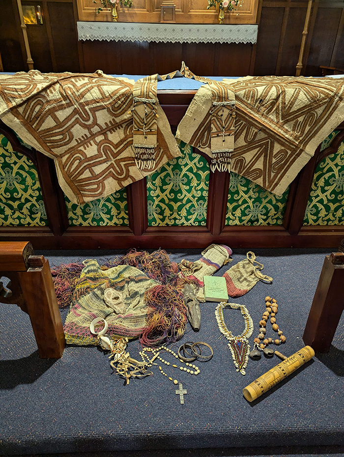 Display in the sanctuary of St John’s Bulimba during their Martyrs Day service. © Archbishop Jeremy Greaves. Used with permission.