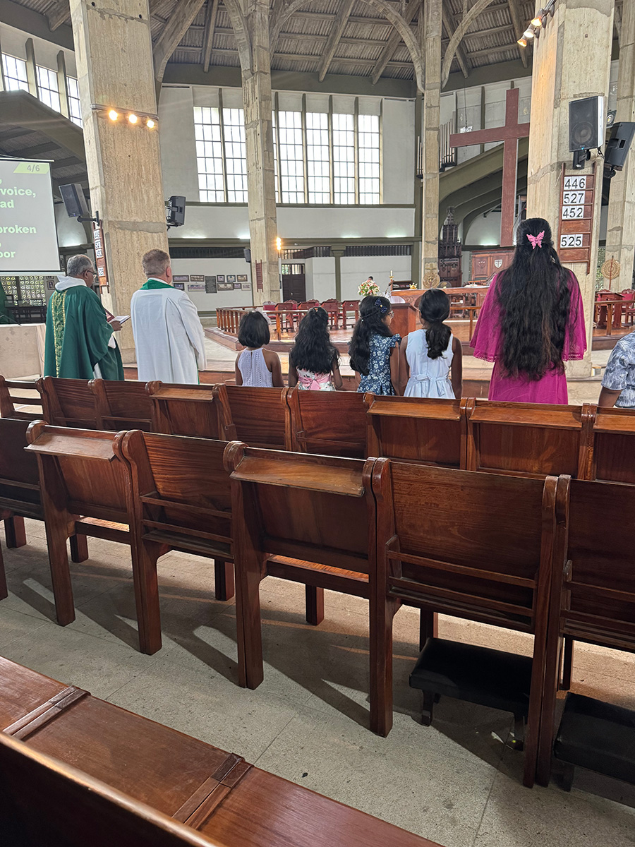 Service in the Cathedral of Christ the Living Saviour, Colombo.