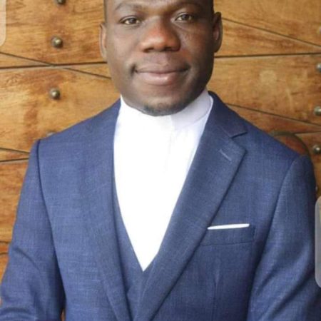 Fr Austin Ng’andwe, graduate from St John’s Seminary and priest at Chongwe Parish, Diocese of Lusaka © Austin Ng’andwe, used with permission.