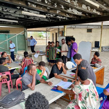 Adult Literacy Class at the Port Moresby Centre, Diocese of Port Moresby, Papua New Guinea. © Kate Winney/ABM.