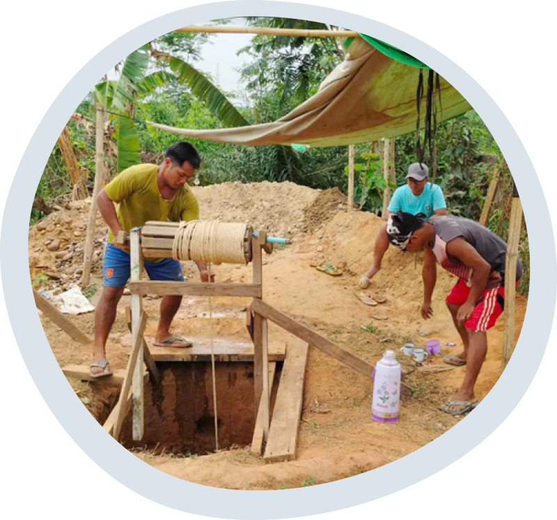 These villagers are digging a tube well as part of work supported by CPM in Myanmar. © CPM. Used with permission.